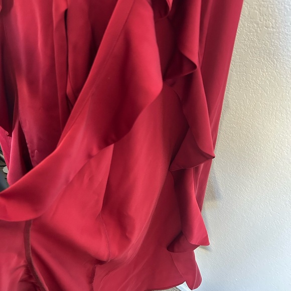 Lovers + Friends Burgundy Ruffle Pants - Picture 4 of 7